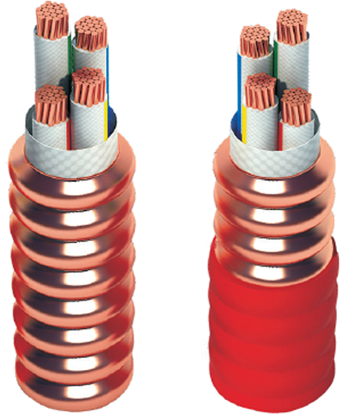 柔性軋紋銅護(hù)套礦物絕緣電力電纜